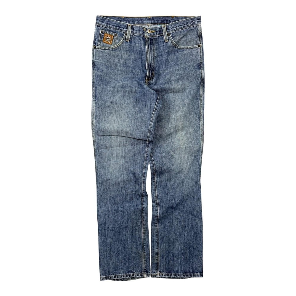 Cinch Jeans Mens 35x34 Blue Denim Straight Leg Medium Wash Western RMCC-3012-C